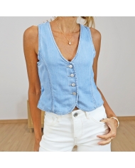 gilet noue dos femme