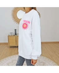 sweat paradise détail imprimé soleil