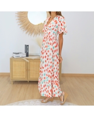 robe lena détail imprimé fleurs