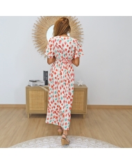 robe lena longue fleurie vue dos