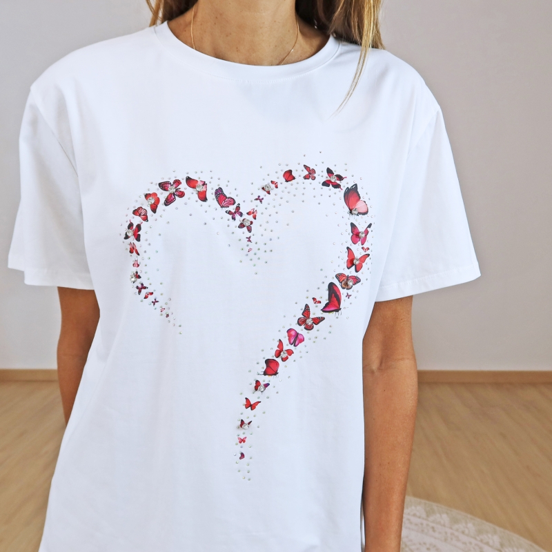t-shirt clara blanc femme porté