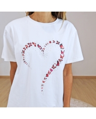 t-shirt clara blanc femme porté