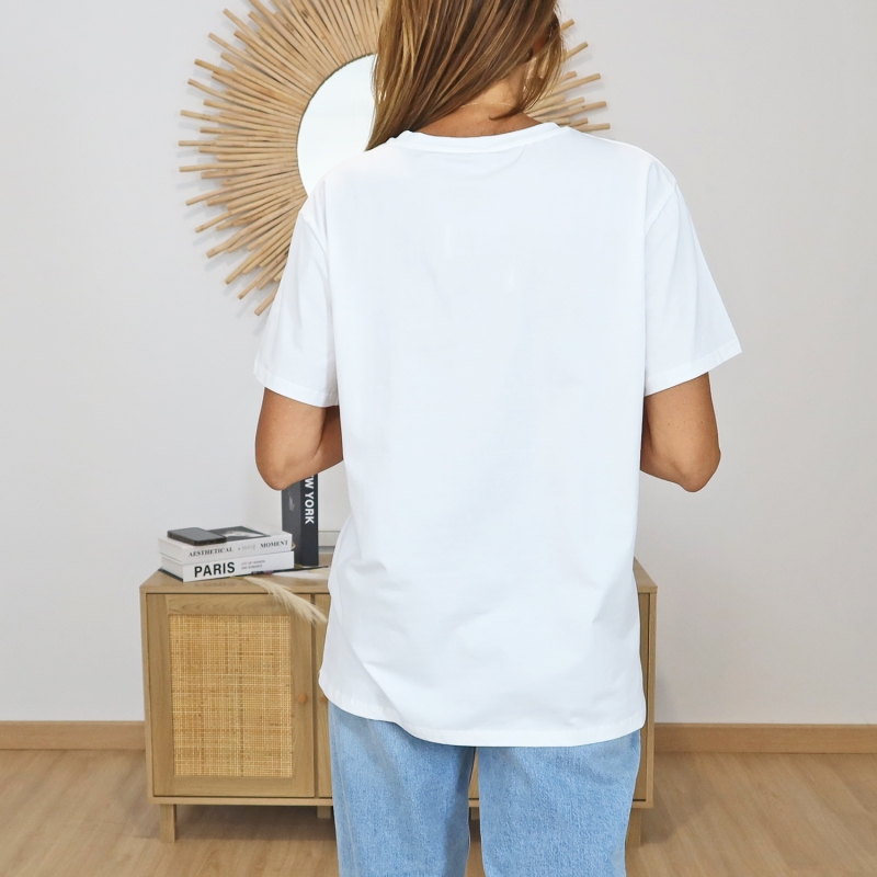 t-shirt clara coupe droite femme