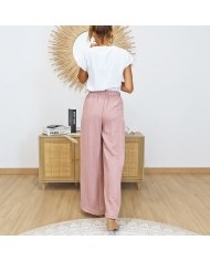 pantalon fluide plis devant detail