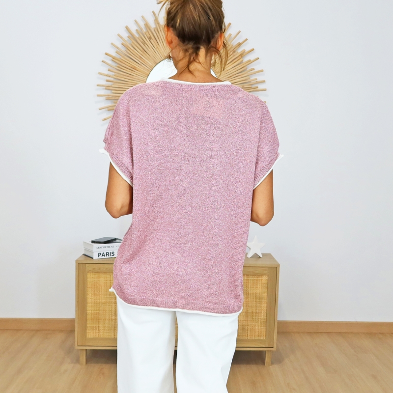 top col v sofia rose femme look