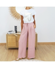 t-shirt madrid 25 porte avec pantalon rose