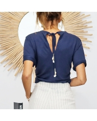 top isla dos detail bijoux coquillage