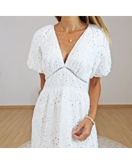 robe blanche ceremonie ete femme