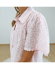 top rose bohème chic brodé femme