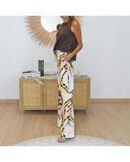 pantalon été femme look porté élégant