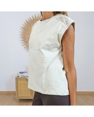 t shirt femme casual chic beige