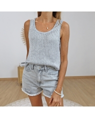 short tiffosi denim gris