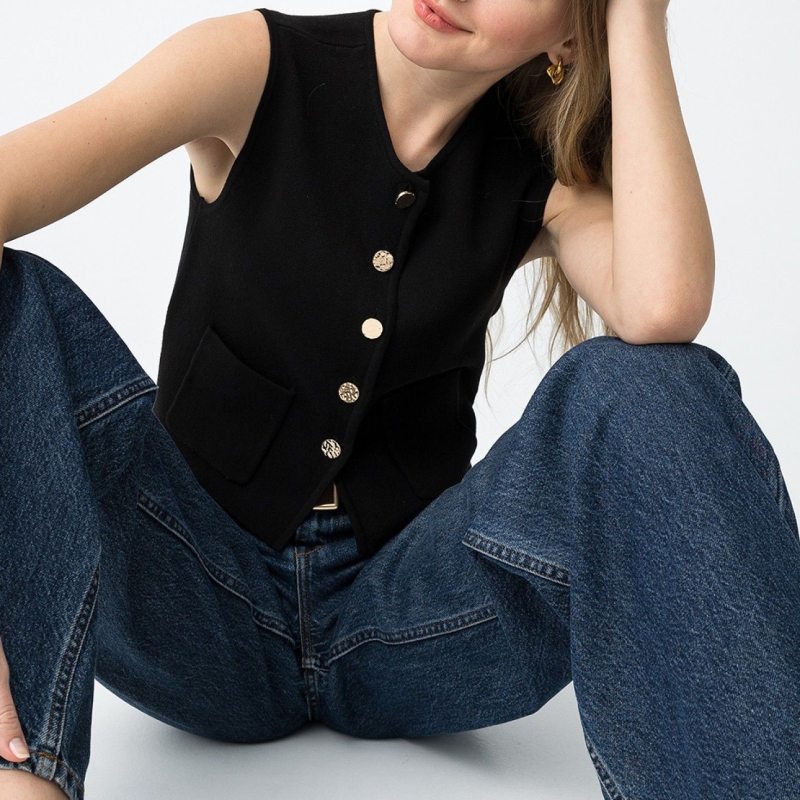 Gilet veston HALLOW noir Tiffosi