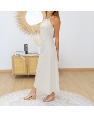robe beige chic tenue féminine