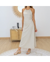 robe longue fluide look bohème chic