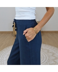 detail poches biais pantalon femme