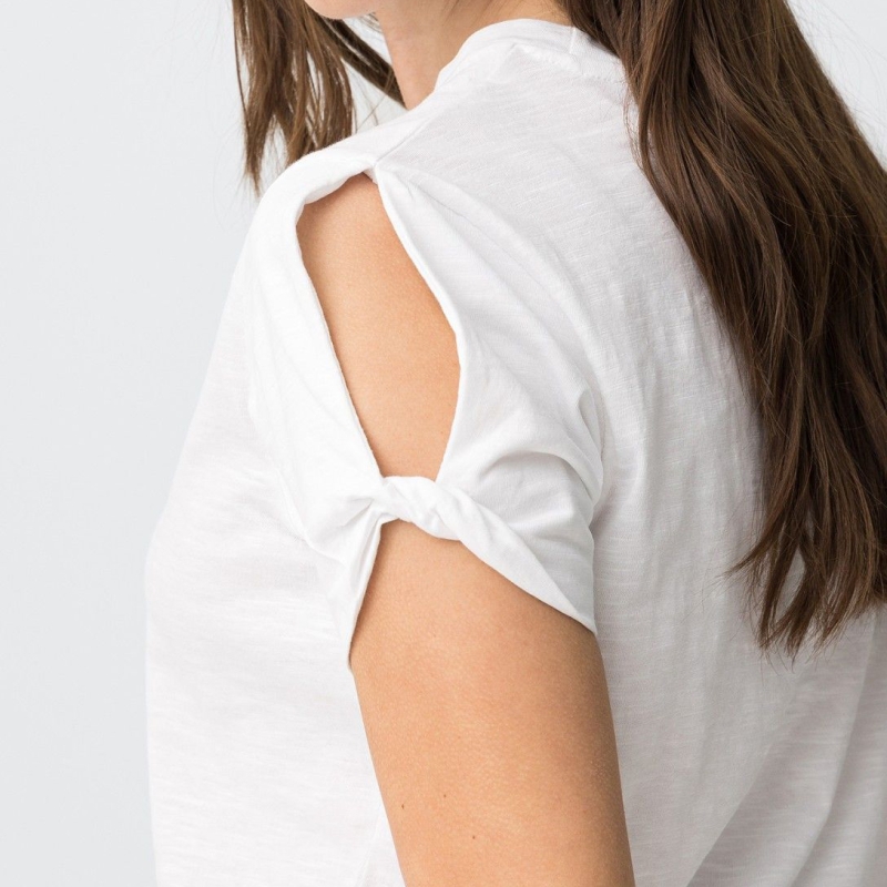 t shirt femme manches ouvertes lien detail