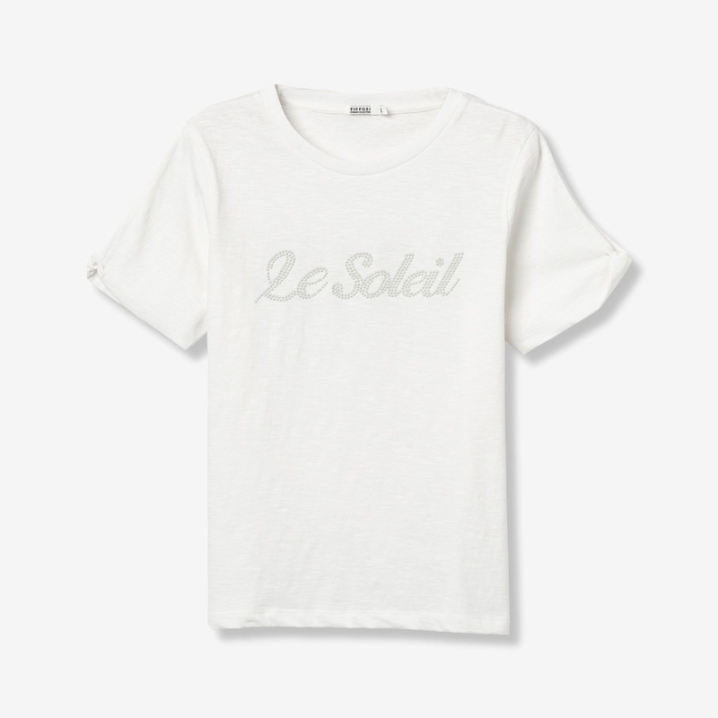 look casual chic t shirt blanc femme