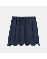 jupe courte fluide marine tiffosi taille élastique