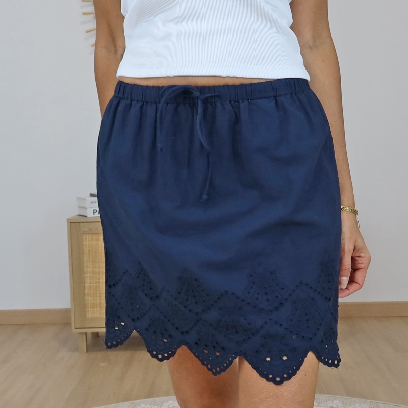 jupe concha tiffosi détail festonné