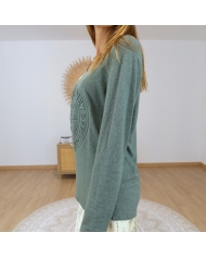 pull casual chic femme kaki