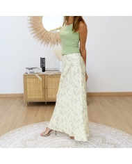 jupe longue taille elastique femme