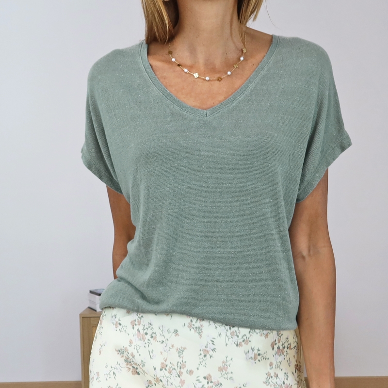 top casual chic femme kaki