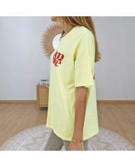 t shirt casual femme jaune