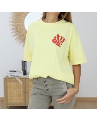 t shirt jaune oversize femme amore