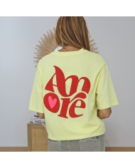 t shirt imprimé amore dos femme