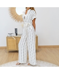 combipantalon ecru chocolat femme tiffosi