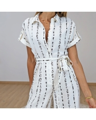 combipantalon fluide femme imprime chocolat