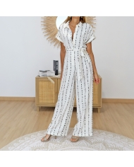 combipantalon motif graphique femme