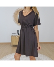 robe chocolat femme tiffosi janelle