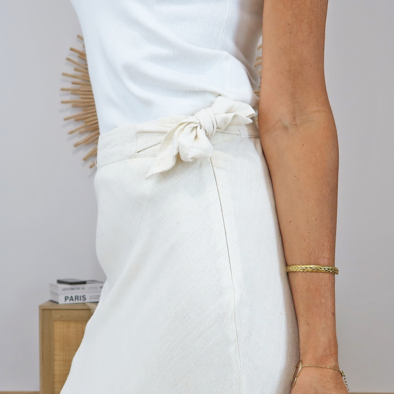 jupe evasee femme noeud taille