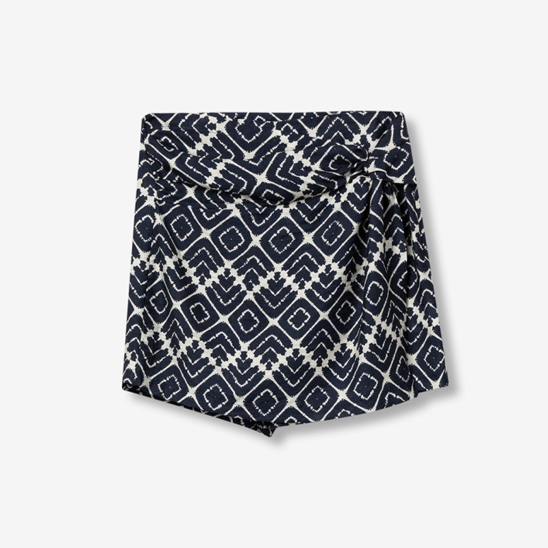Jupe short Emma marine et blanc Tiffosi