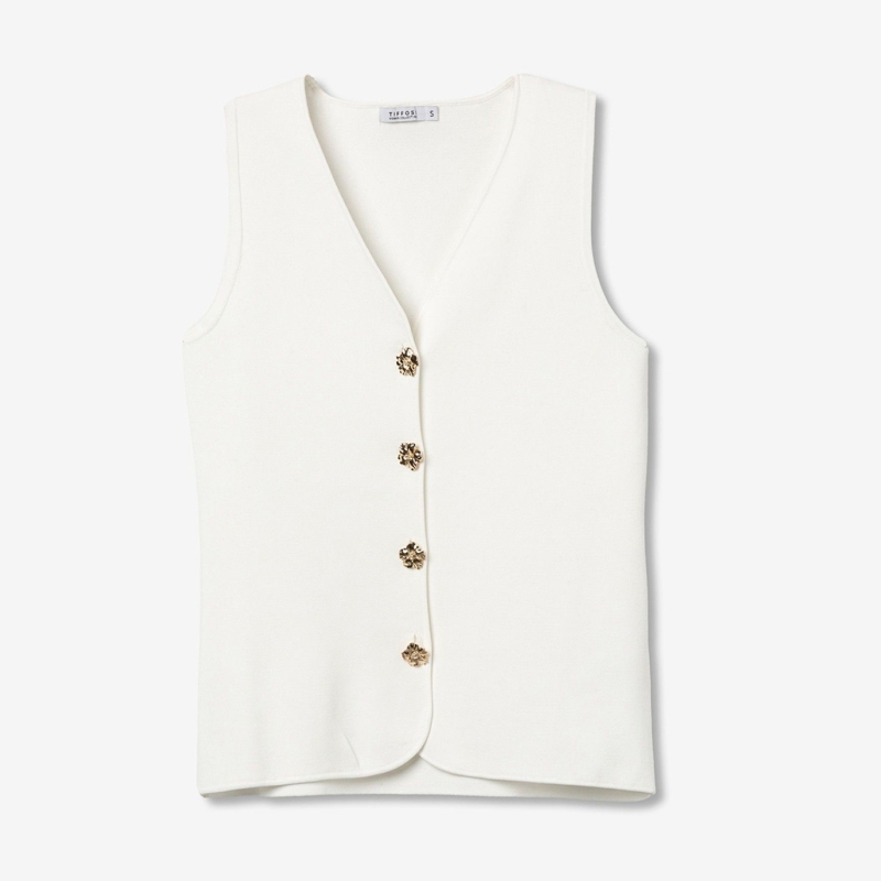 gilet veston chic femme ecru