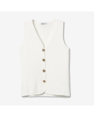 gilet veston chic femme ecru