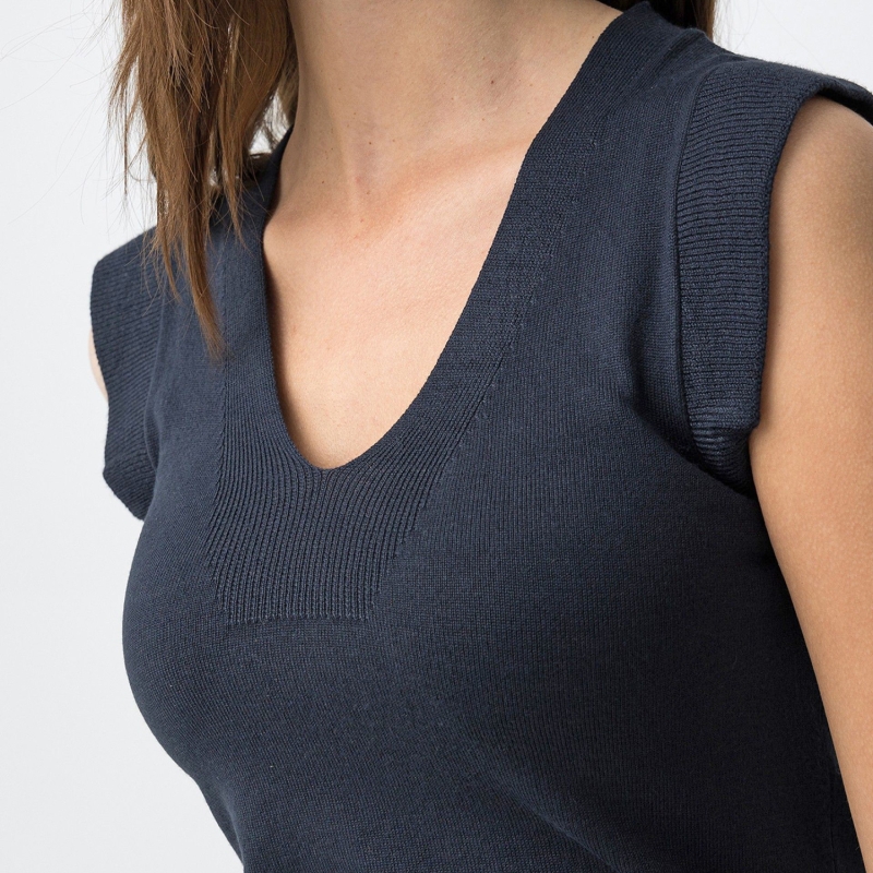 Top Ruffles marine Tiffosi