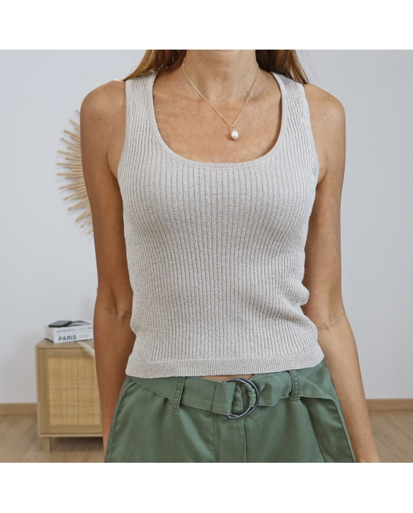 top beige Tiffosi Luzia vue face