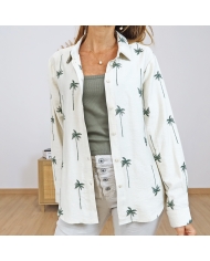 chemise beige Tiffosi Palmera vue face