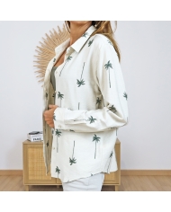 surchemise beige femme look été