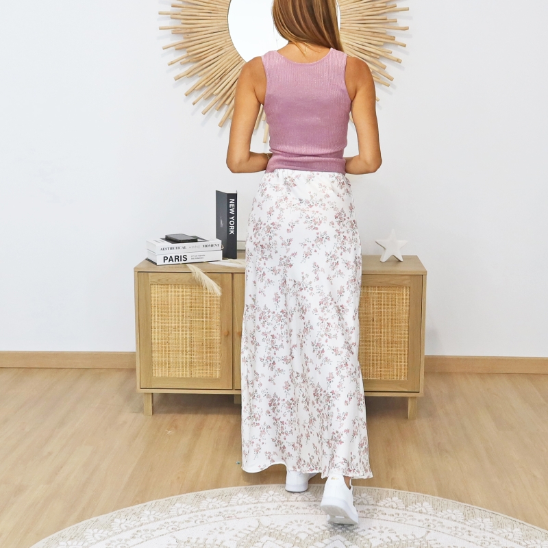 jupe blanche romantique femme