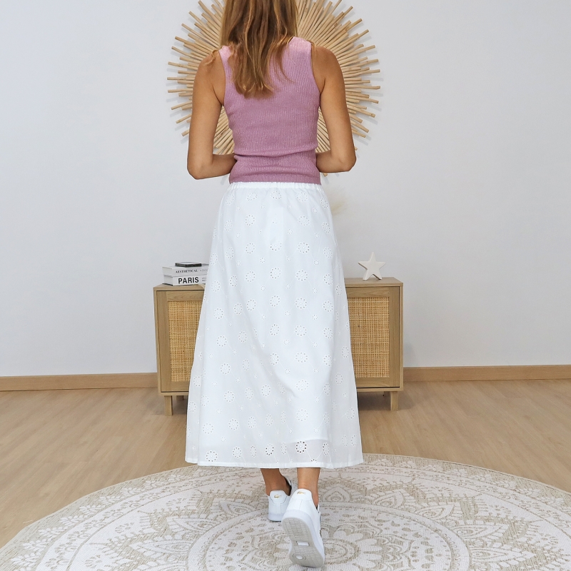 jupe midi femme portée look été