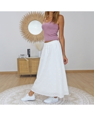 jupe broderie anglaise romantique