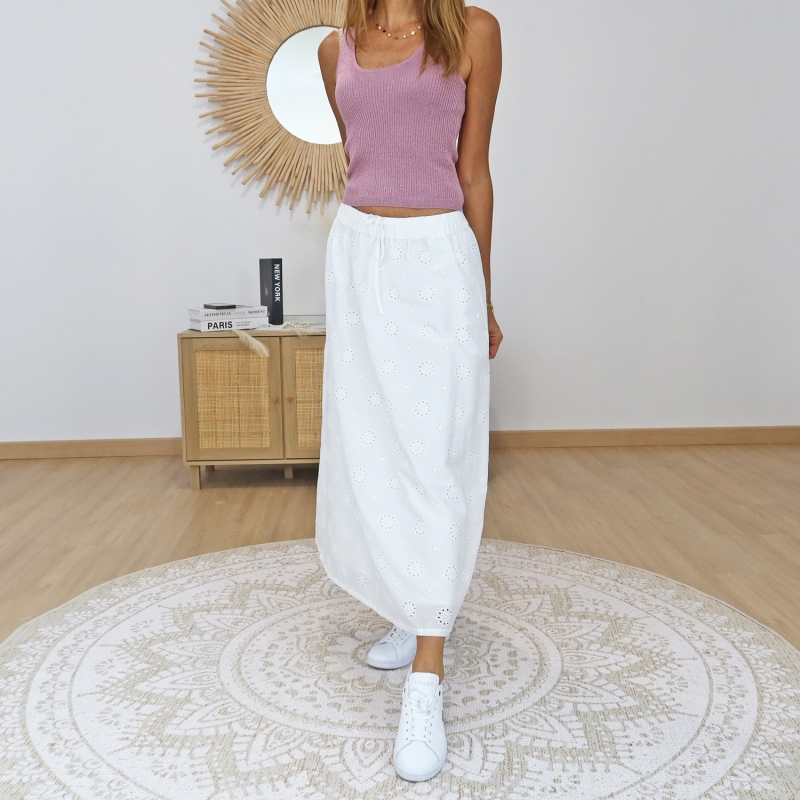 jupe blanche élégante femme