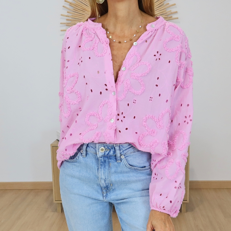 chemise fluide femme portée