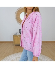 chemise romantique rose tenue