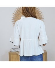 blouse manches évasées femme