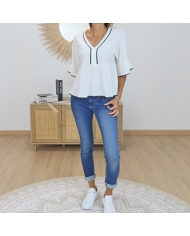 tenue blouse jean femme